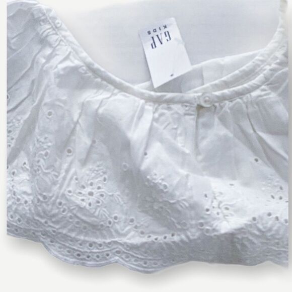 GAP Kids | Ecru | EYELET RUFFLE TOP - Picture 6 of 9